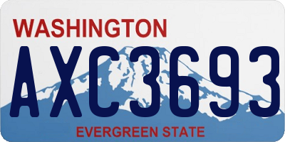 WA license plate AXC3693