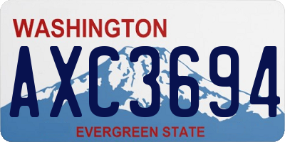 WA license plate AXC3694