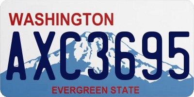 WA license plate AXC3695