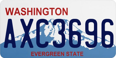 WA license plate AXC3696