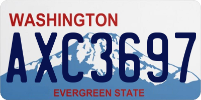 WA license plate AXC3697