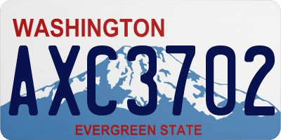 WA license plate AXC3702