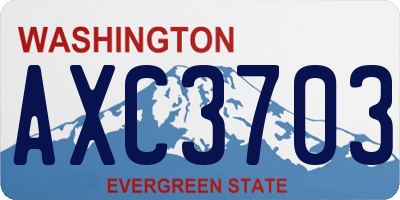 WA license plate AXC3703