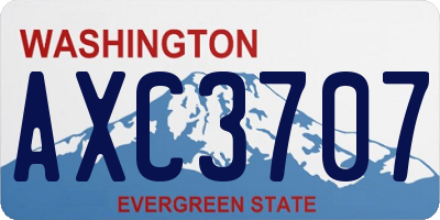 WA license plate AXC3707