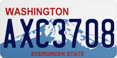WA license plate AXC3708