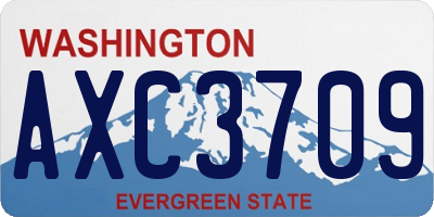WA license plate AXC3709