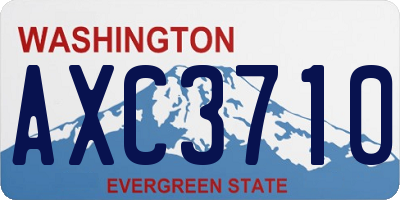 WA license plate AXC3710