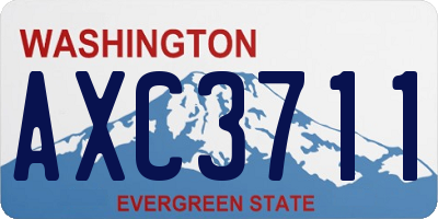 WA license plate AXC3711