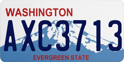 WA license plate AXC3713