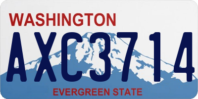 WA license plate AXC3714