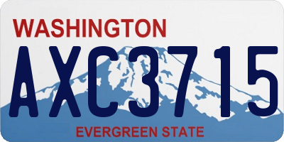WA license plate AXC3715