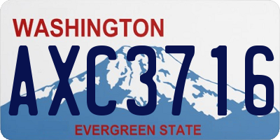 WA license plate AXC3716