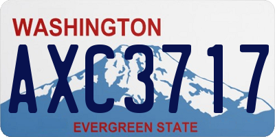 WA license plate AXC3717