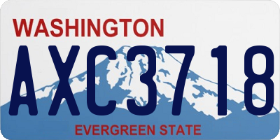 WA license plate AXC3718