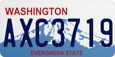 WA license plate AXC3719