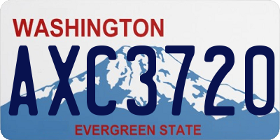 WA license plate AXC3720