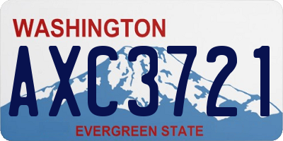 WA license plate AXC3721