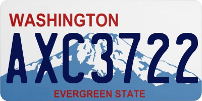 WA license plate AXC3722