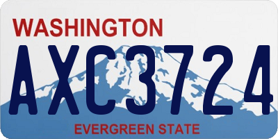 WA license plate AXC3724
