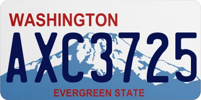 WA license plate AXC3725