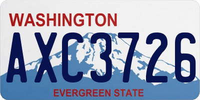 WA license plate AXC3726