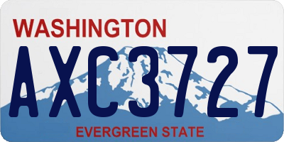 WA license plate AXC3727