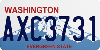 WA license plate AXC3731