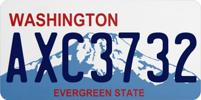WA license plate AXC3732