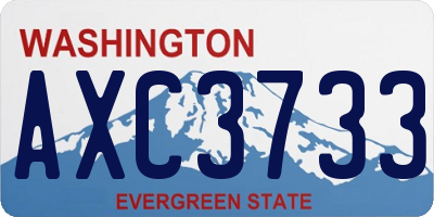 WA license plate AXC3733