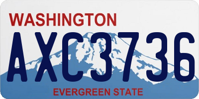 WA license plate AXC3736
