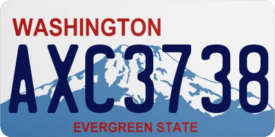 WA license plate AXC3738