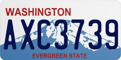 WA license plate AXC3739