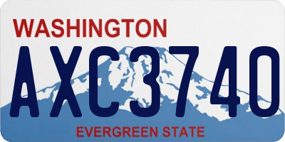 WA license plate AXC3740
