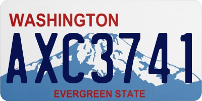 WA license plate AXC3741