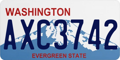 WA license plate AXC3742