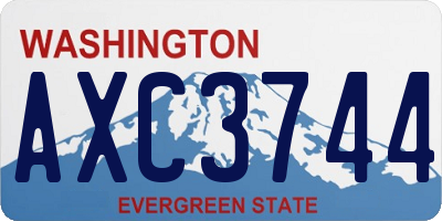 WA license plate AXC3744