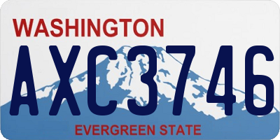 WA license plate AXC3746