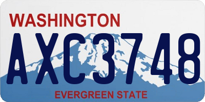 WA license plate AXC3748