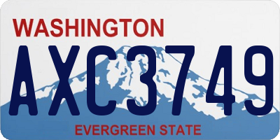 WA license plate AXC3749