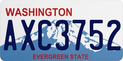 WA license plate AXC3752