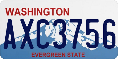 WA license plate AXC3756