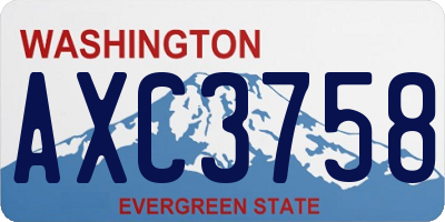 WA license plate AXC3758