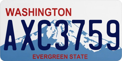 WA license plate AXC3759