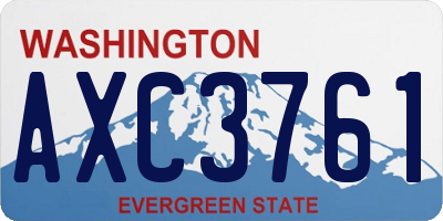 WA license plate AXC3761