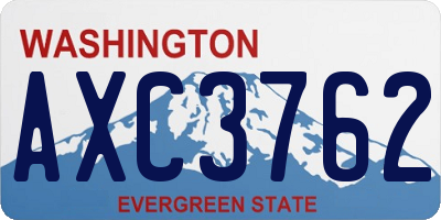 WA license plate AXC3762