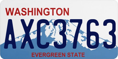 WA license plate AXC3763