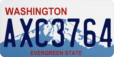 WA license plate AXC3764
