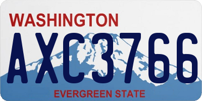 WA license plate AXC3766