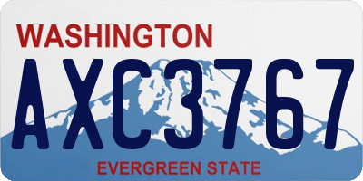 WA license plate AXC3767