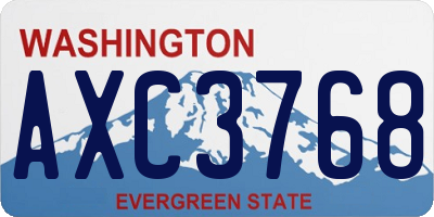 WA license plate AXC3768